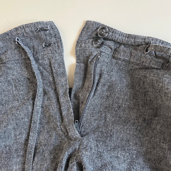 Reitmans Petites Gray Linen Blend Wide Leg Drawstring Pants Size 16P - Picture 5 of 9